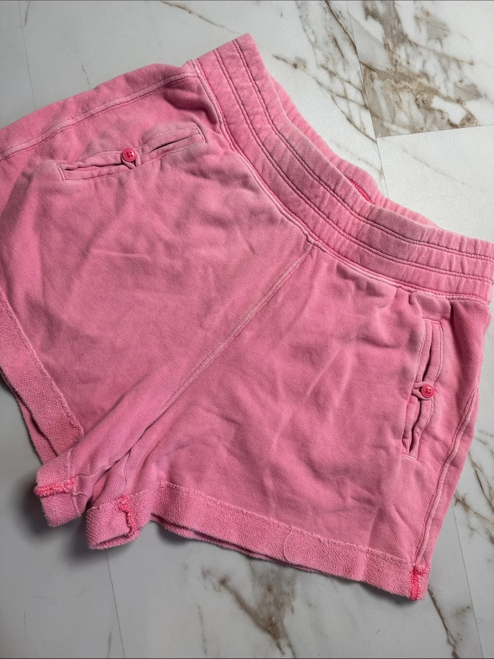 Aerie Sz XS Pull On Shorts Pink Loungewear Comfy Bright Dorm Ready
